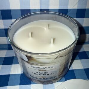 Black teakwood candle